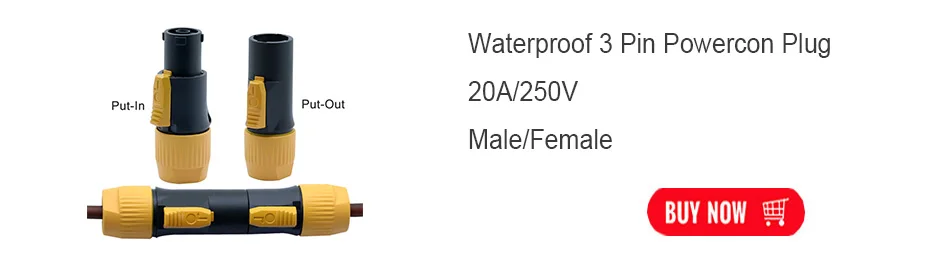 10 шт./лот 3 PIN Мощность con Мужской Разъем NAC3FCA NAC3FCB AC Мощность штекер 20A 250V для светодиодный Speakon Кабельный разъем синий/белый