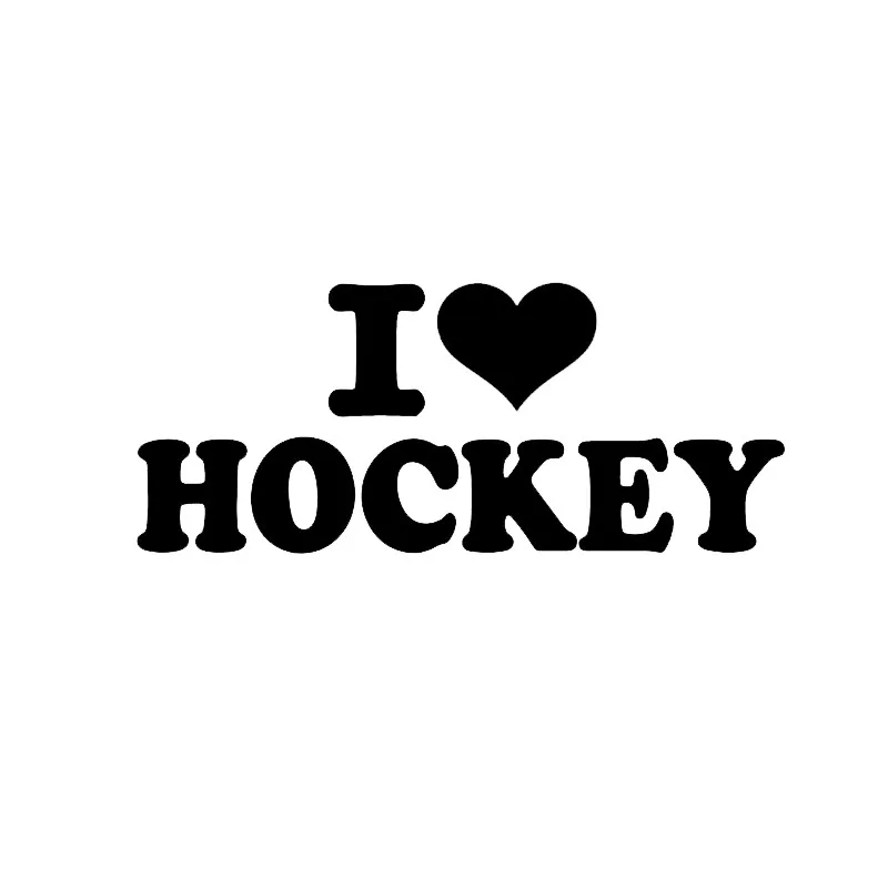 

Lifelike Car Sticker Vinyl I Love Hockey Car Window Accessories Cover Scratches PVC 15cm X 6cm