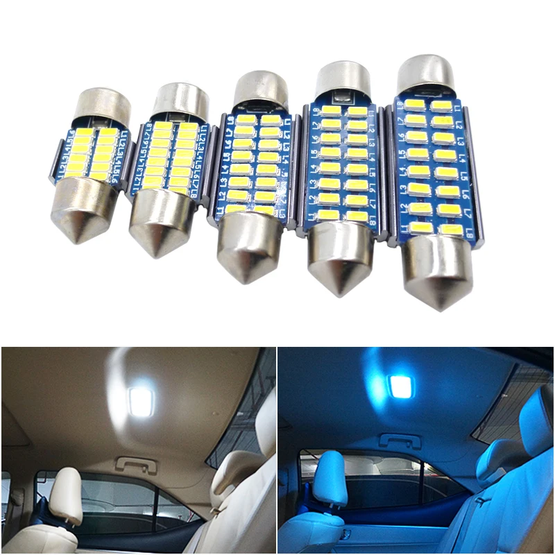 

4x C5w Led Bulb Festoon Led Car Interior Lights Dome Lamp For Volkswagen Vw Golf 4 5 6 7 Passat B6 B5 B7 Polo