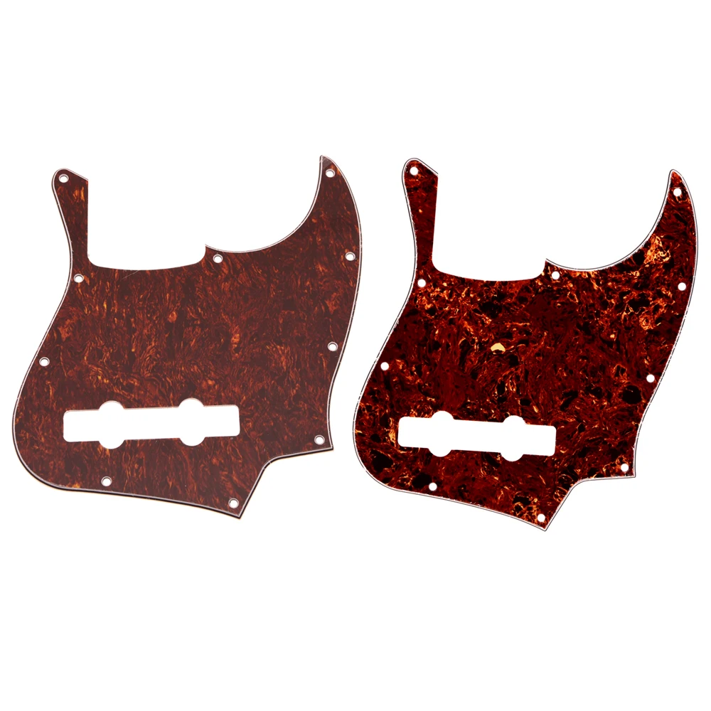 Red Black Tortoise USA Spec 5 String Jazz J Bass Pickguard with Screws Fits for American FD Scratch Plate Vintage Tortoise