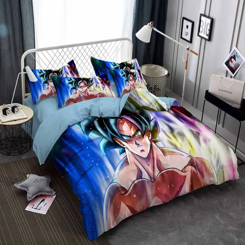 Новые корейские носки из хлопка, хлопковые Dragon Ball Z Комплект постельного белья наволочка близнец полный queen King Размеры для мальчиков и девочек, Комплект постельного белья 2/3 шт. набор пододеяльников
