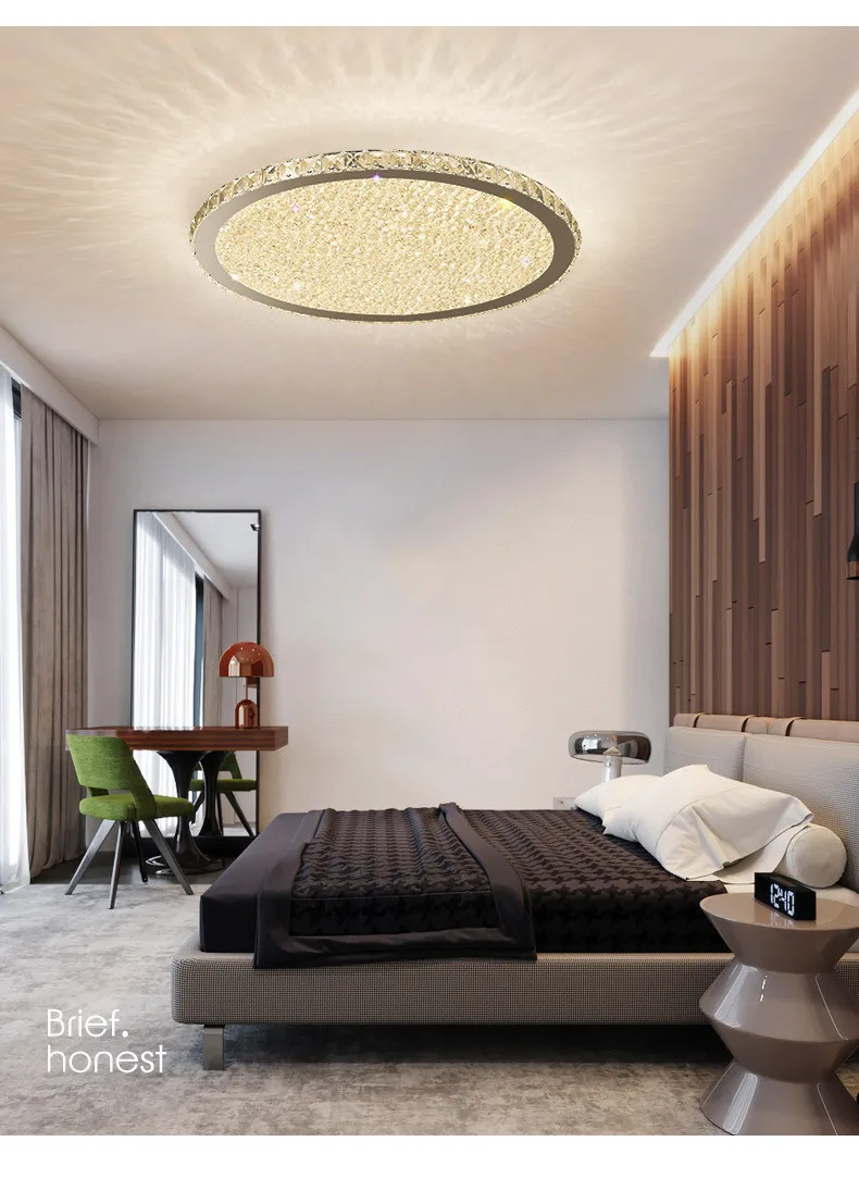 Новая круглая хрустальная люстра, освещение для дома, ledlamp, для гостиной, спальни, plafonnier, круглая светодиодная люстра, lampadari, светильники
