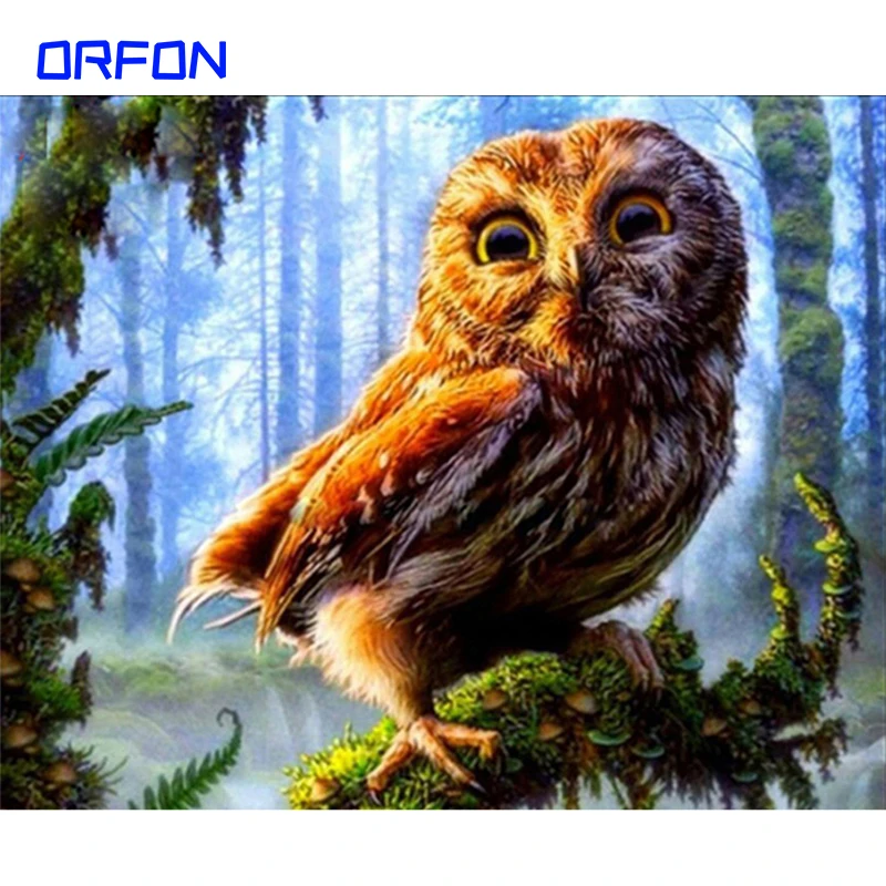 ORFON краска по номерам Сова животные набор акриловая на холсте настенная