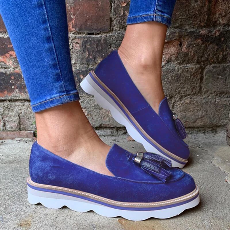 

2021 New Autumn Women Shoes Vulcanized Shoes Light Slip on Sneakers Tassel Breathable Sweat Women Walking Shoes Wear-resistant
