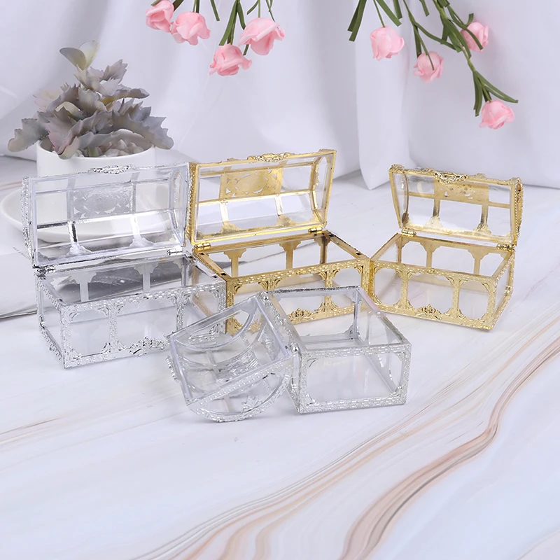 Transparent Gold Sweet Candy Box Case Chocolate Gift Romantic Wedding Favor Party Decoration Creative | Дом и сад