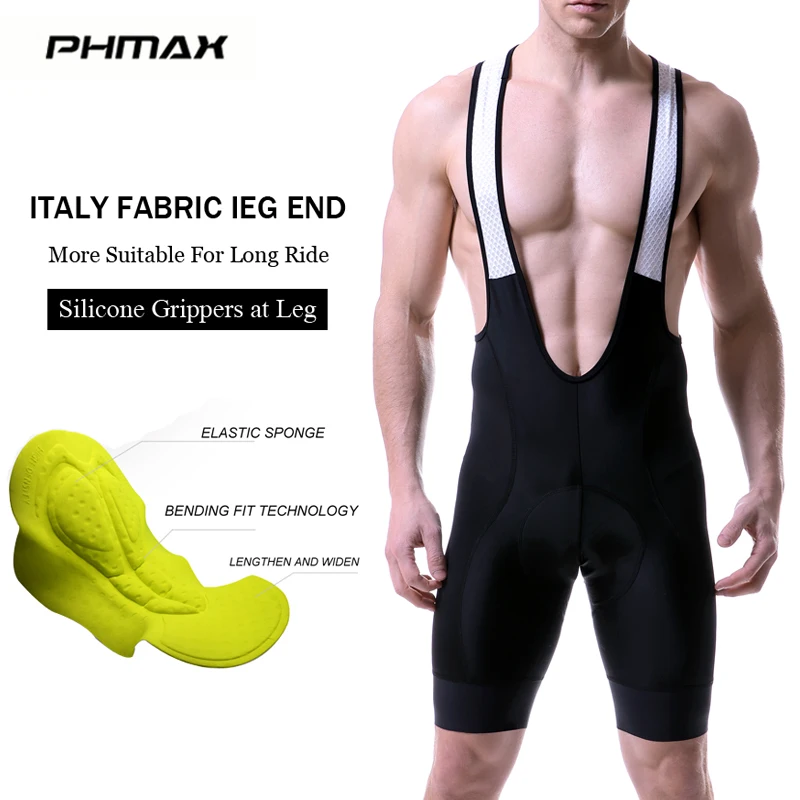 Bib Cycling Shorts PHMAX Лето анти-УФ Велоспорт Джерси Набор Горный велосипед Велоспорт Спортивная Одежда MTB велосипед Велоспорт одежда костюм для мужчин - Цвет: Bib Cycling Shorts