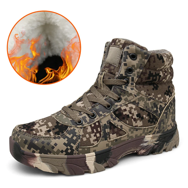 

Тактические Военные военные ботинки; Водонепроницаемые; Коллекция 2021 года; Теплые зимние ботинки из плюша; Уличные ботинки-дезерты; Мужская...