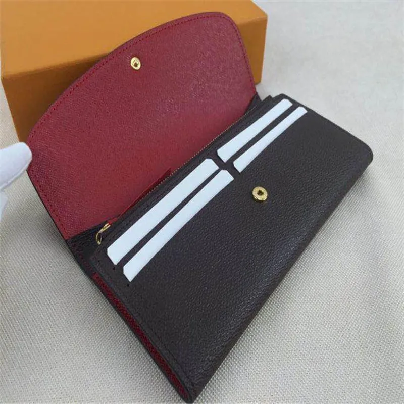 

Wholesale 9 Colors Fashion Single Zipper Pocke Men Women Leather Wallet Lady Ladies Long Purse With Orange Box Card 60136 LB81