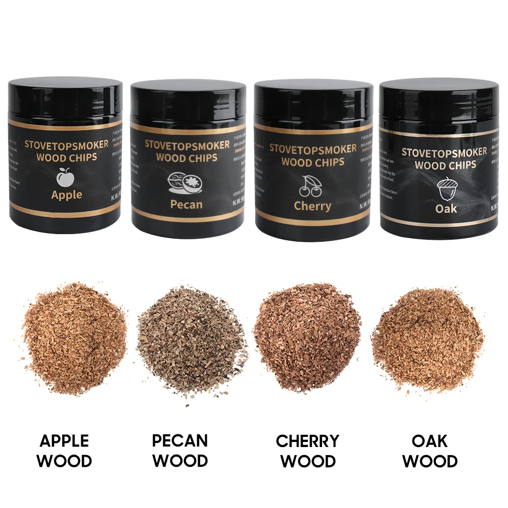 Деревянные чипсы для приготовления пищи яблоко вишня орех опилки 80 г деревянные