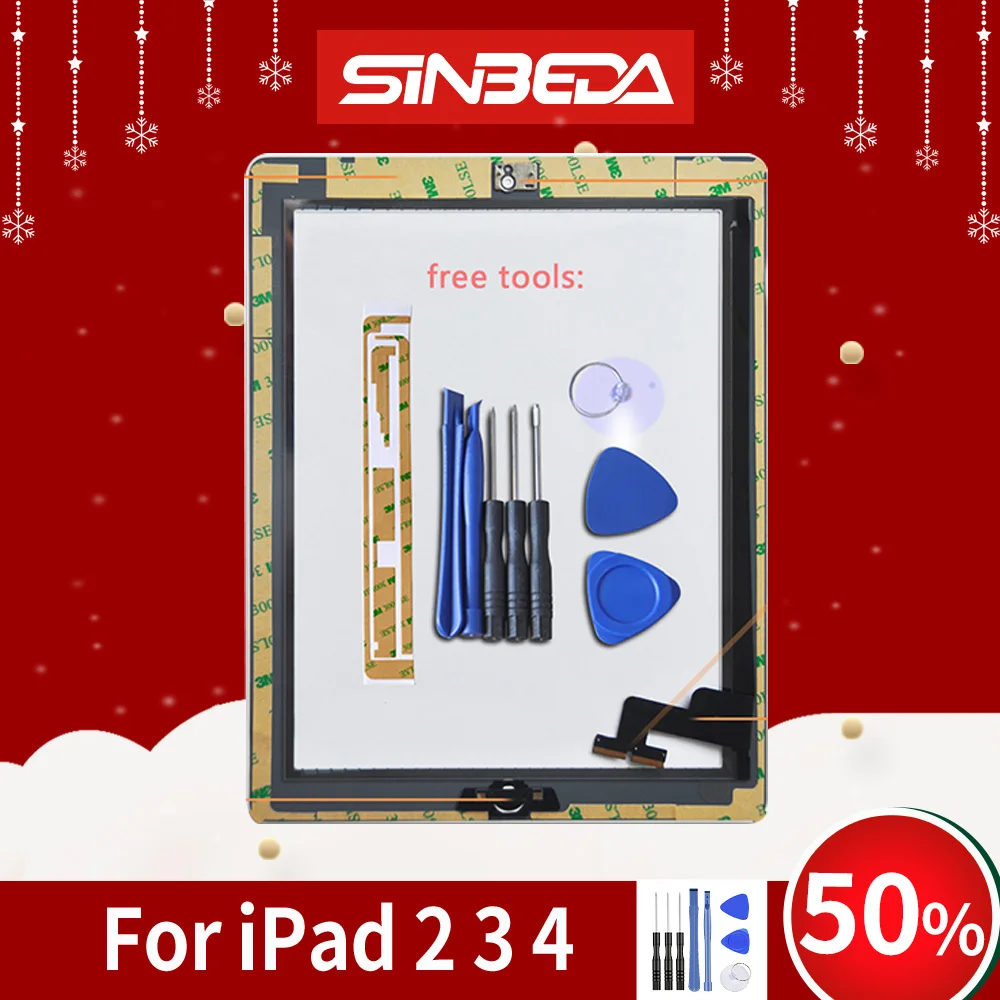 Sinbeda AAA+ сенсорный экран для iPad 2 A1396 iPad 3 iPad 4 Tactil сенсорный экран для iPad 2/3/4 экран с кнопкой Home A1395 A1403