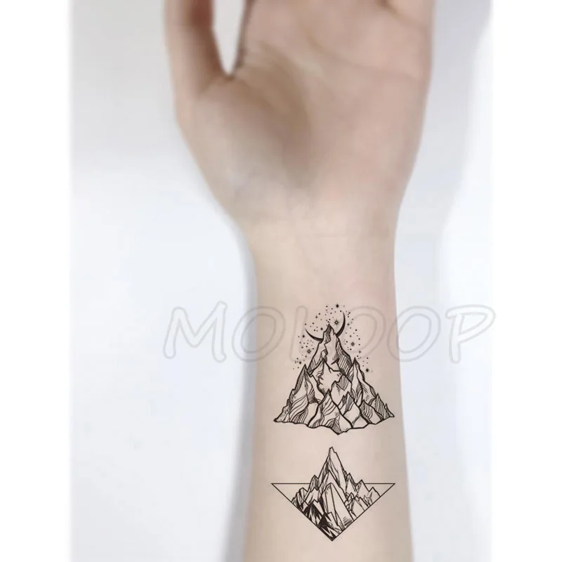 Татуировка-наклейка для девочек и мужчин Временный тату-наклейка на тему скалы
