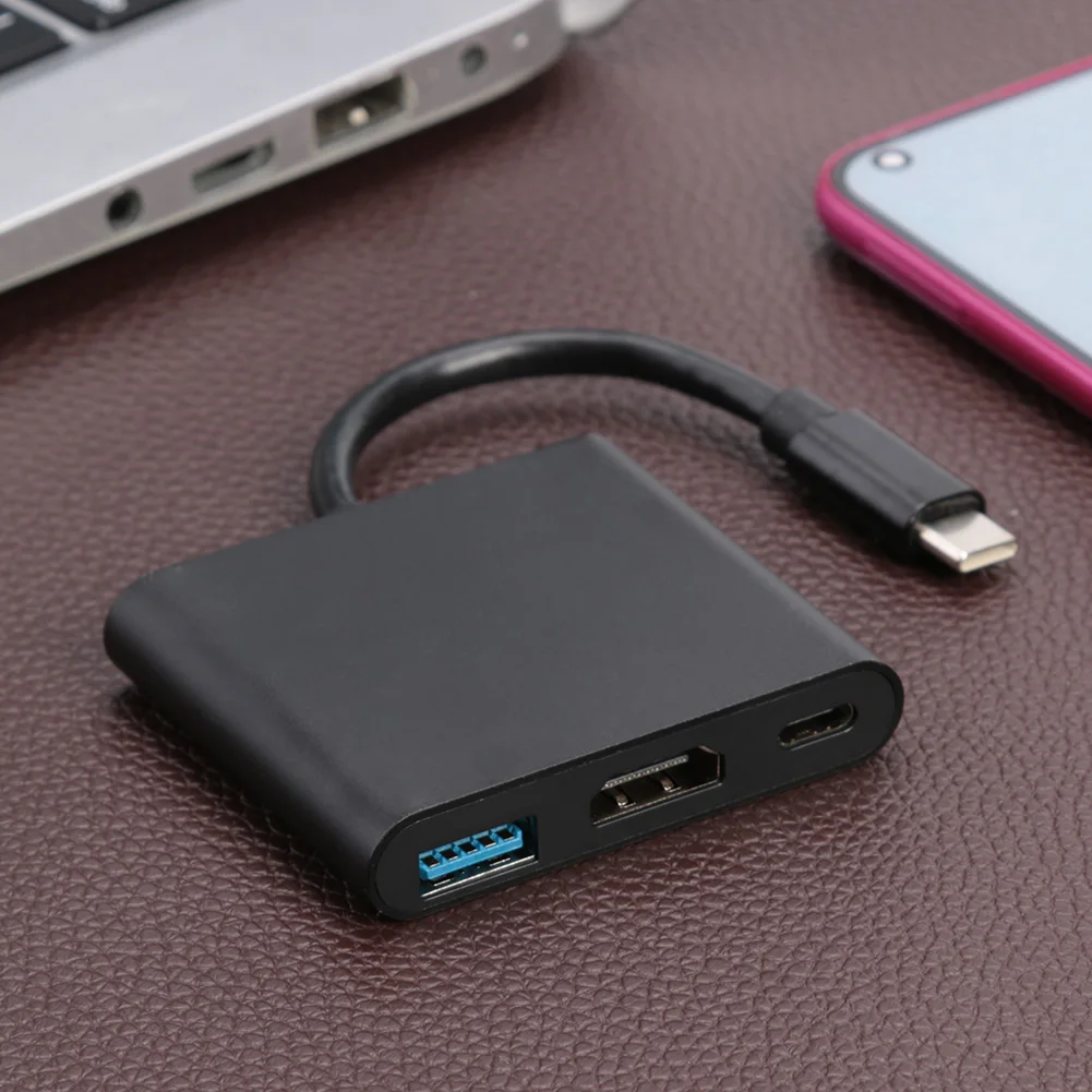 

Classic 3 in 1 USB-C Hub Type C to to USB3.0+4K HDMI+PD USB-C Adapter Converter for PC Laptop Classic Accessaries Supplies Parts