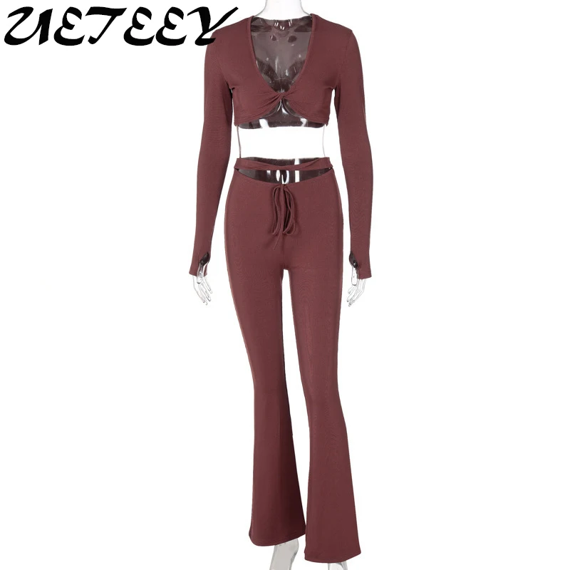 

Женский трикотажный комплект из топа с длинным рукавом и свободных шорт