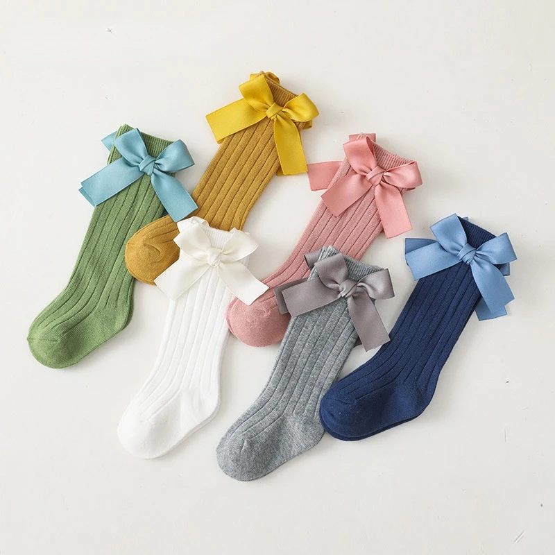 

2021 весенние носки для маленьких девочек, хлопковые детские Разноцветные носки, однотонные нескользящие носки для пола
