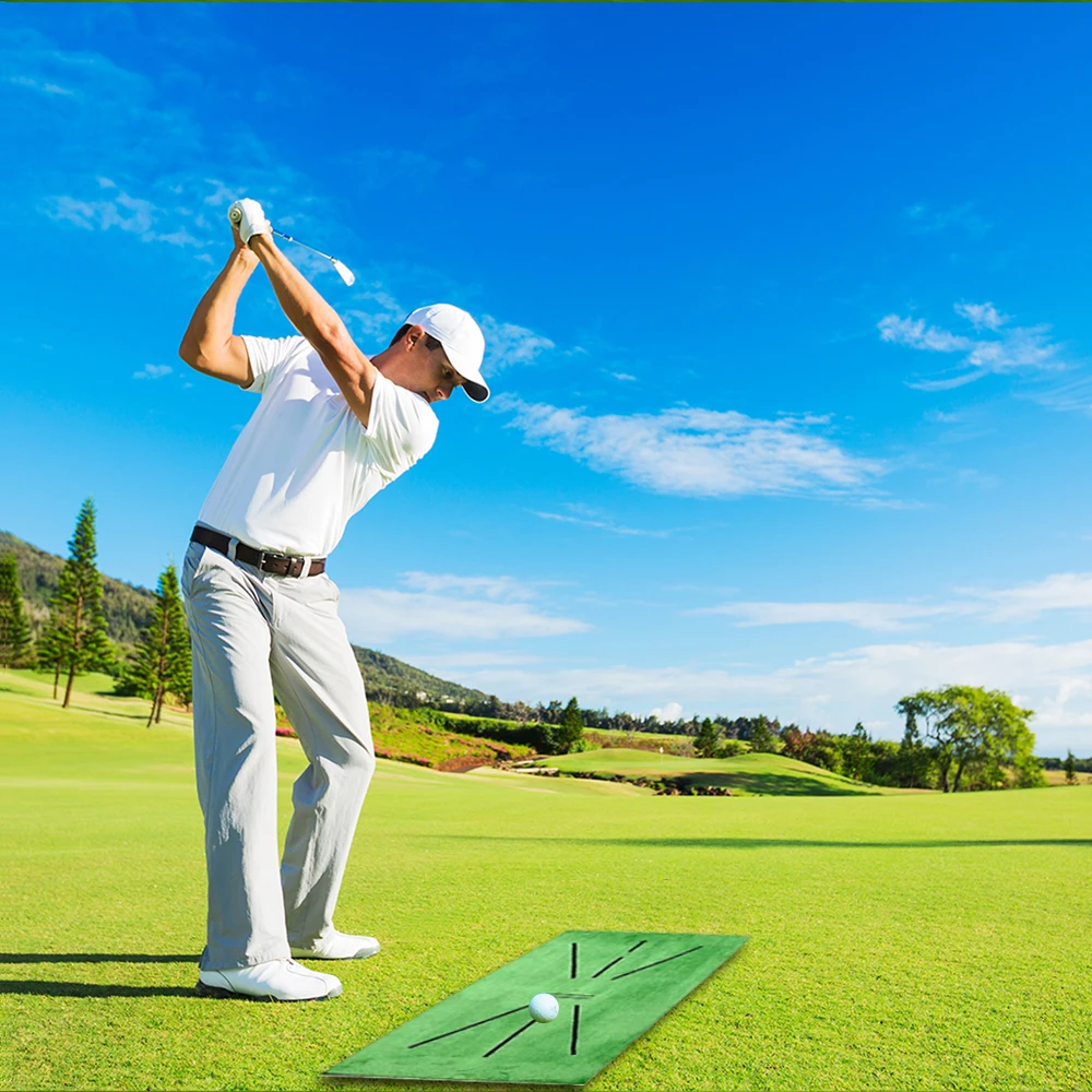 Портативный Обучающие приспособления для игры в гольф качели обнаружения коврик