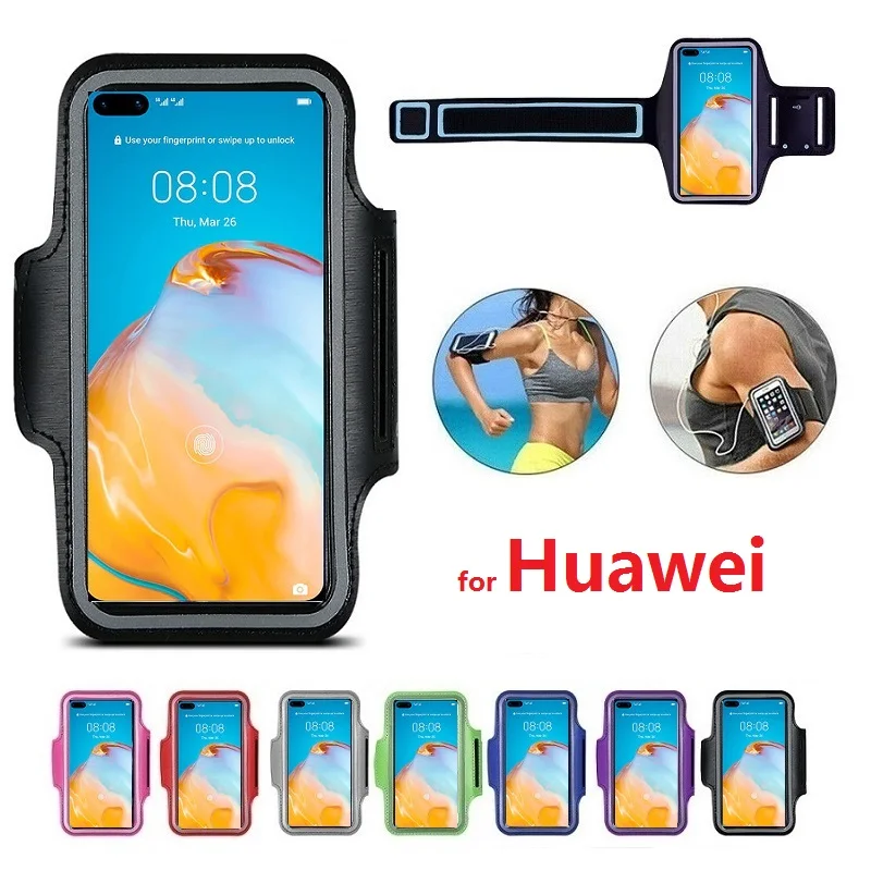 Нарукавники чехол для телефона на руку бега Huawei P40 Pro P20 P30 Lite P10 P9 P8 2017 Y9s Y8p Nova 5T P Smart