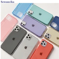 phone case for apple iphone 11 pro max clear transparent soft tpu candy color back cover for iphone 6 6s 7 8 plus x xs xr xsmax