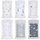 Комплект постельного белья для мальчиков и девочек, эластичный матрас для детской кроватки, ультрамягкий трикотаж