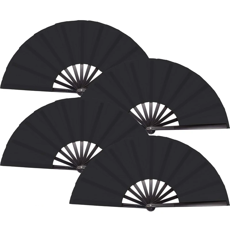 

4 Pack Folding Hand Fan Hand Folding Fans Chinese Tai Chi Folding Fan for Men and Women Performance, Dance, Decorations