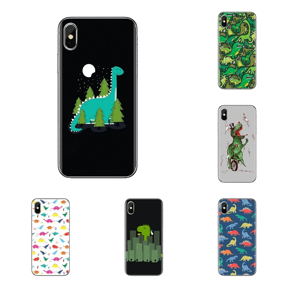 Soft Transparent Cases Covers For Samsung Galaxy J1 J2 J3 J4 J5 J6 J7 J8 Plus 2018 Prime 2015 2016 2017 kawaii Dinosaurs pattern |