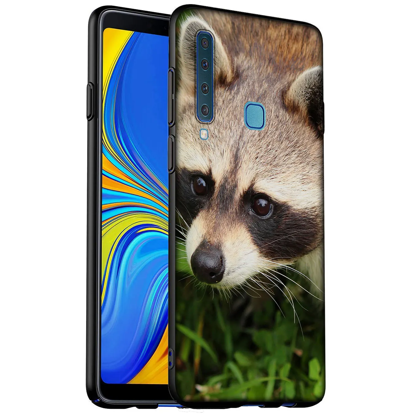 Милый Маленький Енот мягкий силиконовый чехол для телефона Samsung Galaxy A6 A7 A8 A9 2018 A3 A5