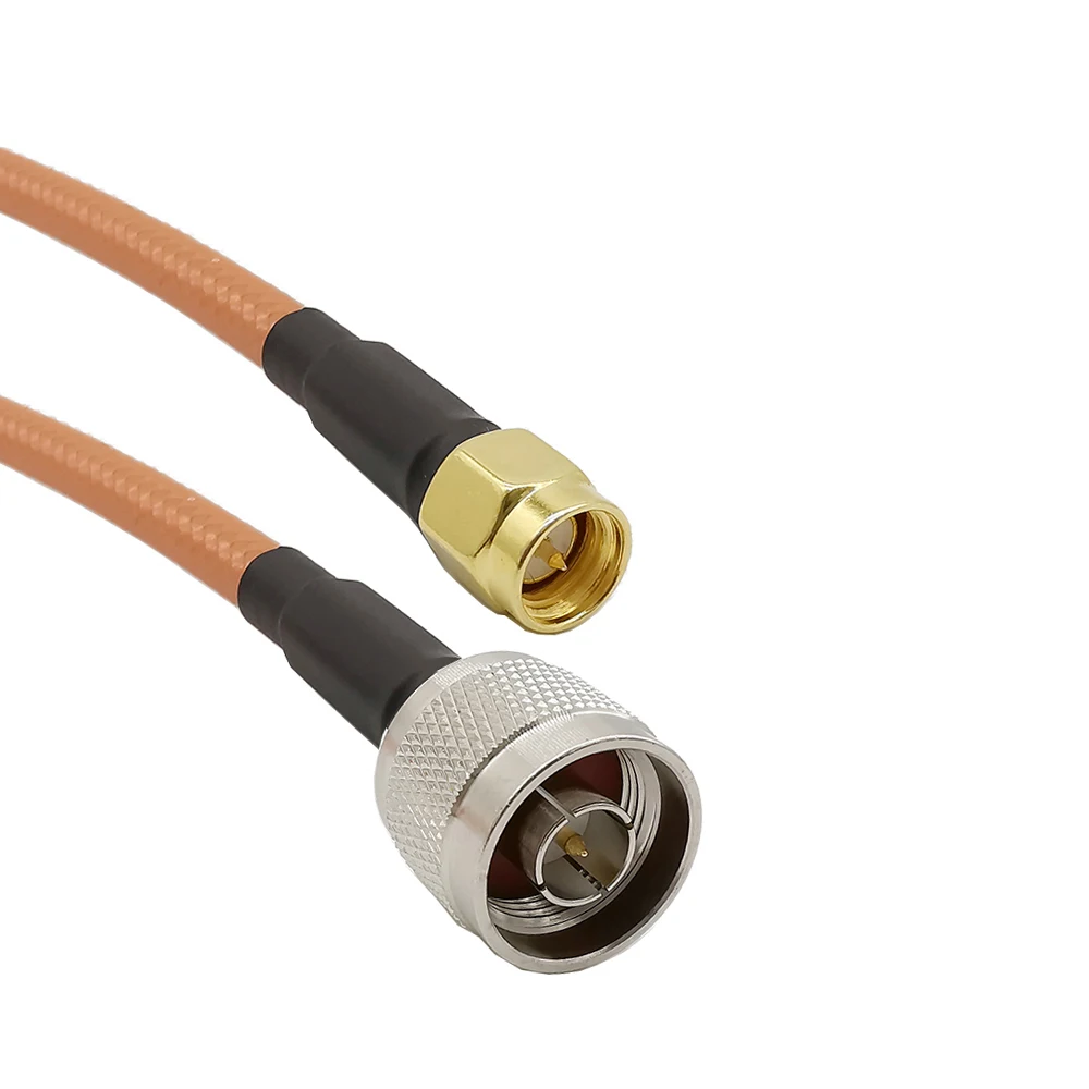 RG400 SMA штепсельная вилка N медная с серебряным коаксиальным РЧ кабелем 50 Ом кабель