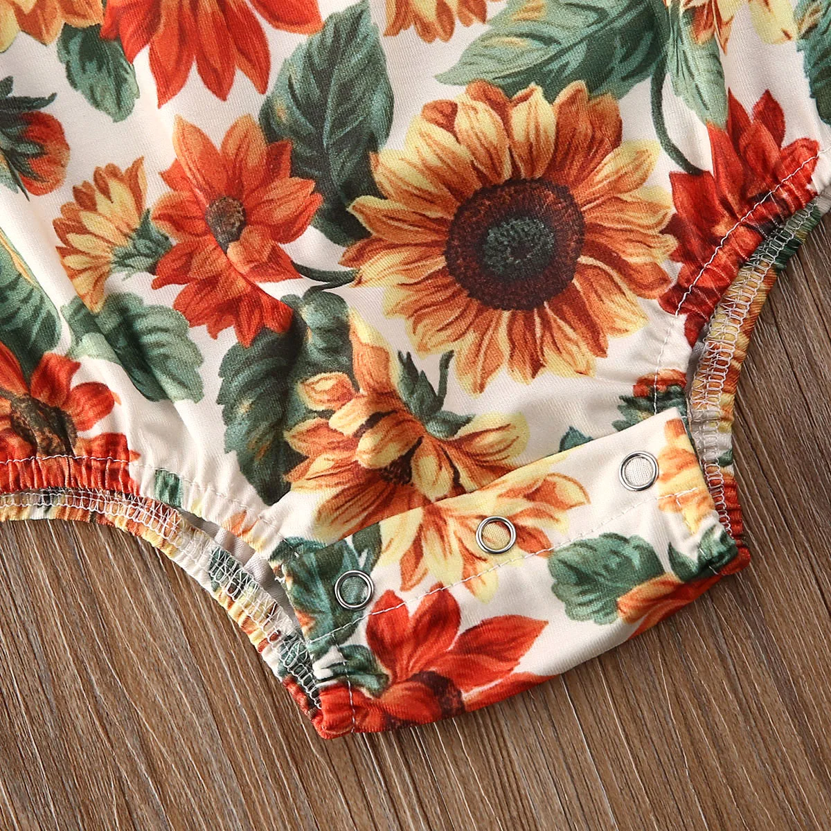 2020 Детская летняя одежда новорожденный младенец девочка Подсолнух красочные