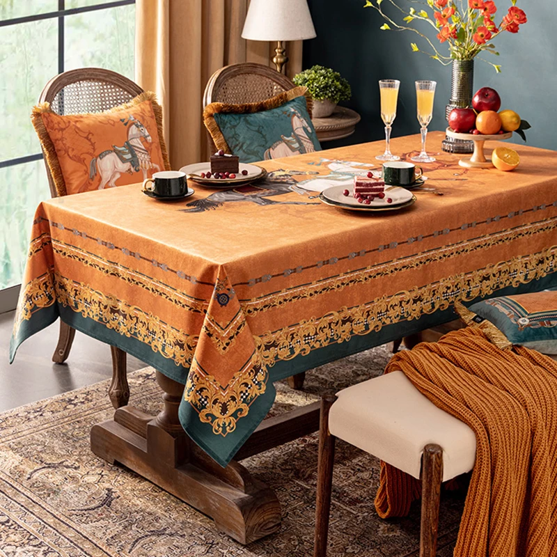 

Paris Warm Sun Tablecloth Art Waterproof Oilproof Table Cloth Soft Cotton Tablecloths Kitchen Home Decoration Dining Table Cover