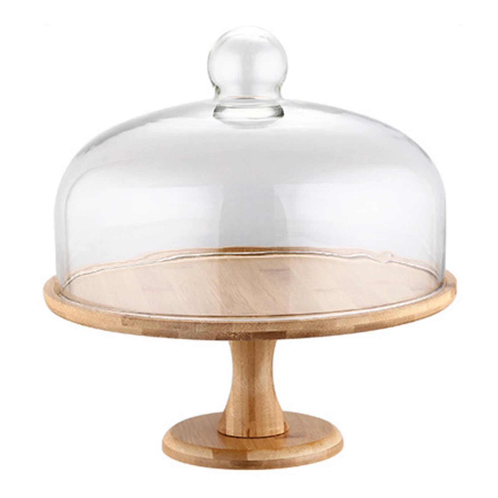 

Wooden Cake Plate Elegant Beautiful Cake Plate Fruit Dessert Plate With Cover For Wedding Birthday Party Festive Macaron Dish