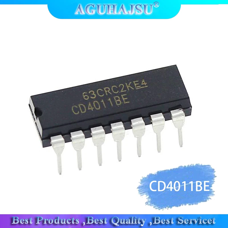 10 шт. CD4011BE DIP14 CD4011 DIP Quad 2 вход NAND ВОРОТА логическая микросхема|Интегральные схемы| |