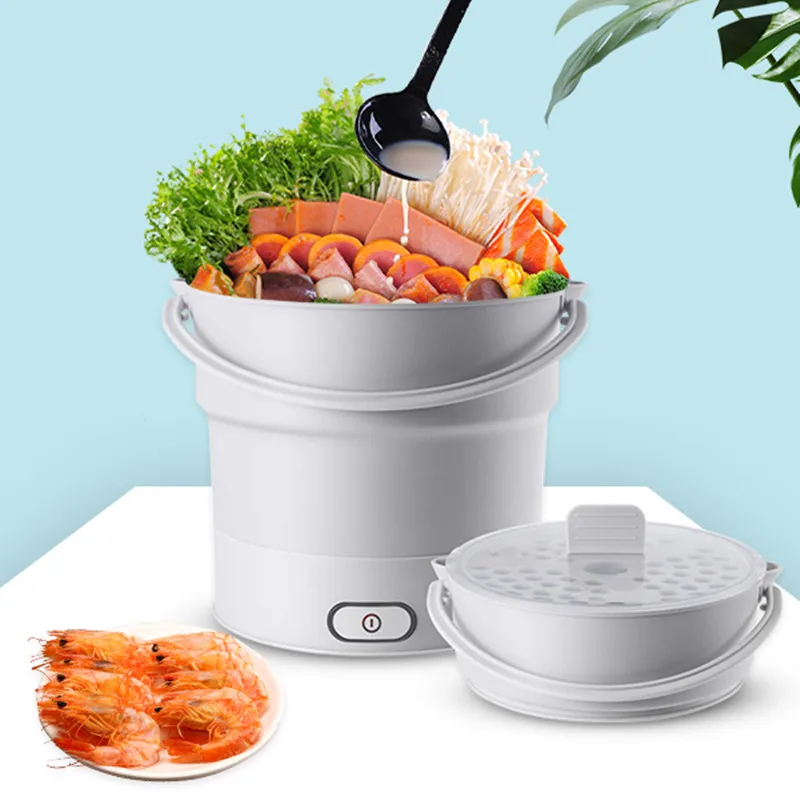 Прямая поставка Лидер продаж складной электрический чайник с кастрюлей пищевой