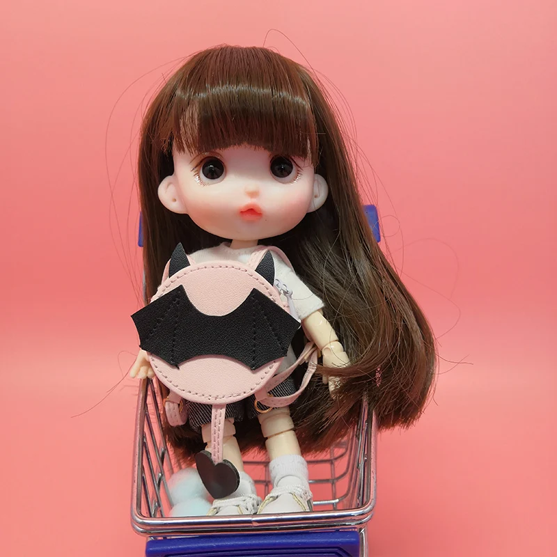Рюкзак куклы Ob11 в наличии на 1/8 и 1/12 очков Молли Литтл Бухолала с красивым узлом из свиной куклы - Аксессуары для кукол.