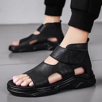 2020 hot sale fashion man beach leather sandals summer outdoor high top shoes men casual shoes tenis slippers men sneakers