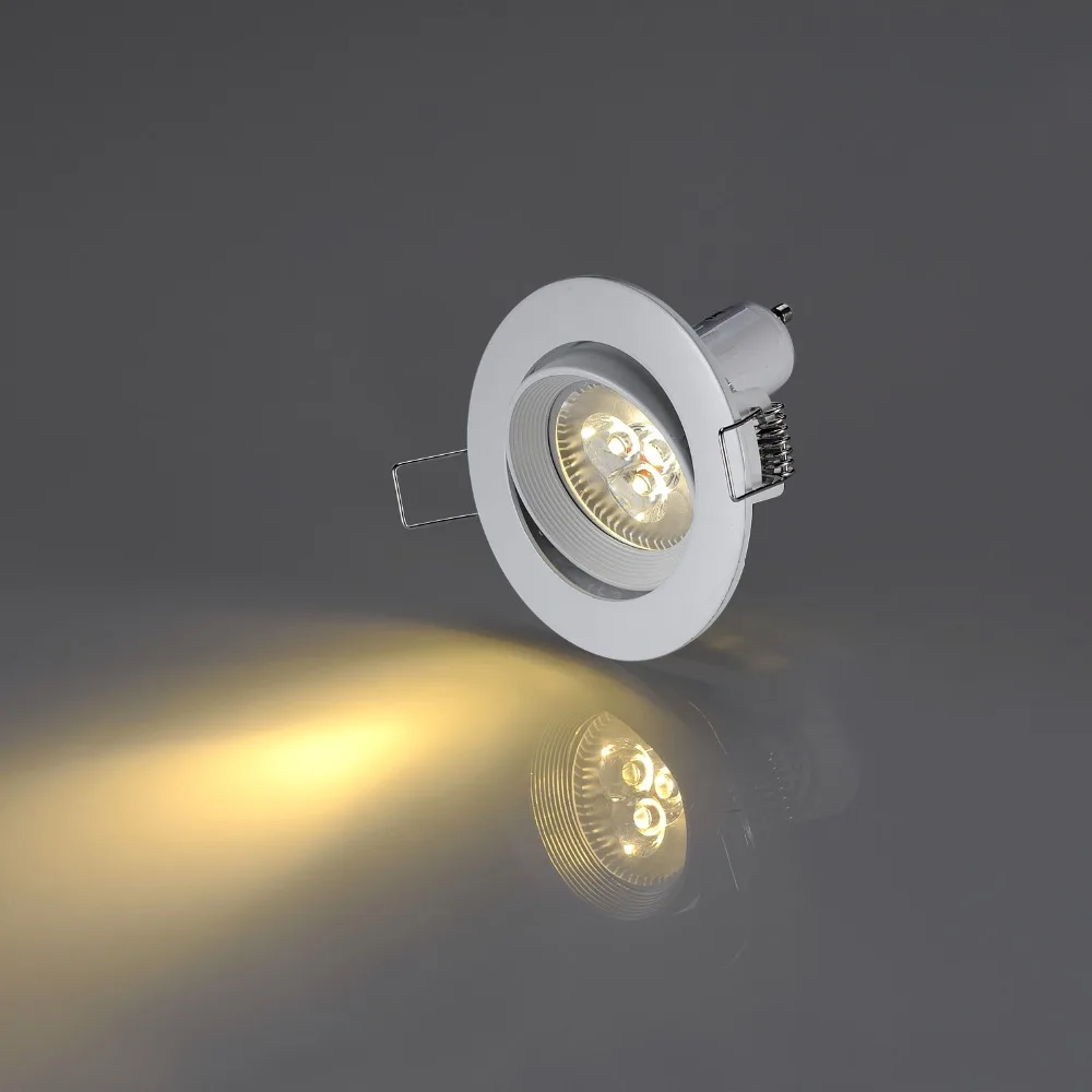 

White Nickel LED Spot Halogen Lamp GU5.3 GU10 MR16 Round Downlight Frame Led Ceiling Spotlight Fixture Downlight Fitting