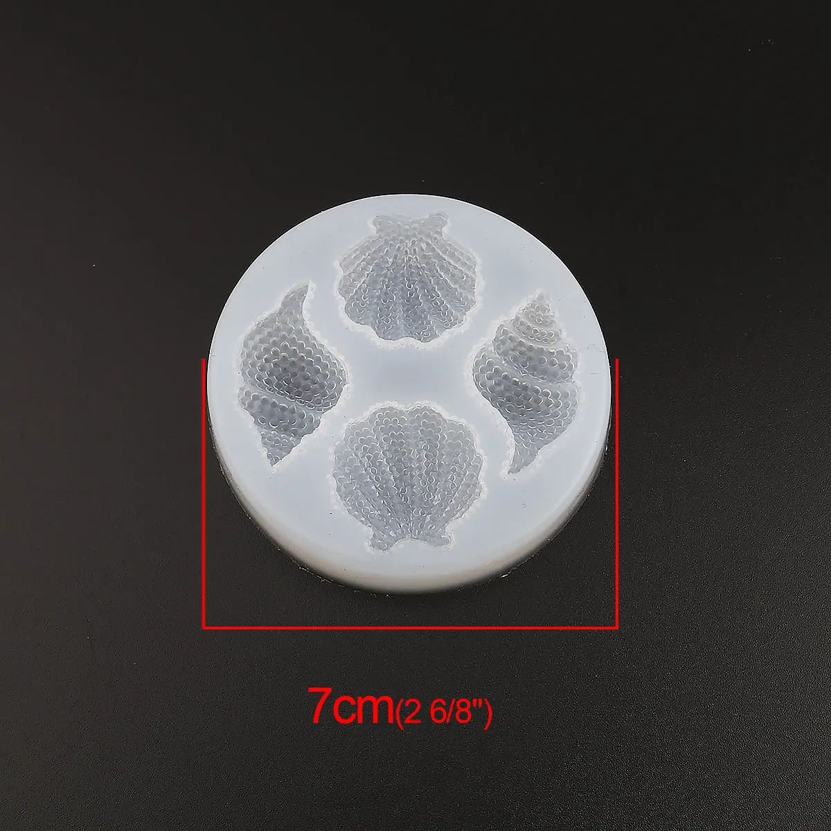 

Silicone Resin Mold For Jewelry Making Round White Shell Decoration Epoxy Soft Film 7cm Dia., 1 Piece