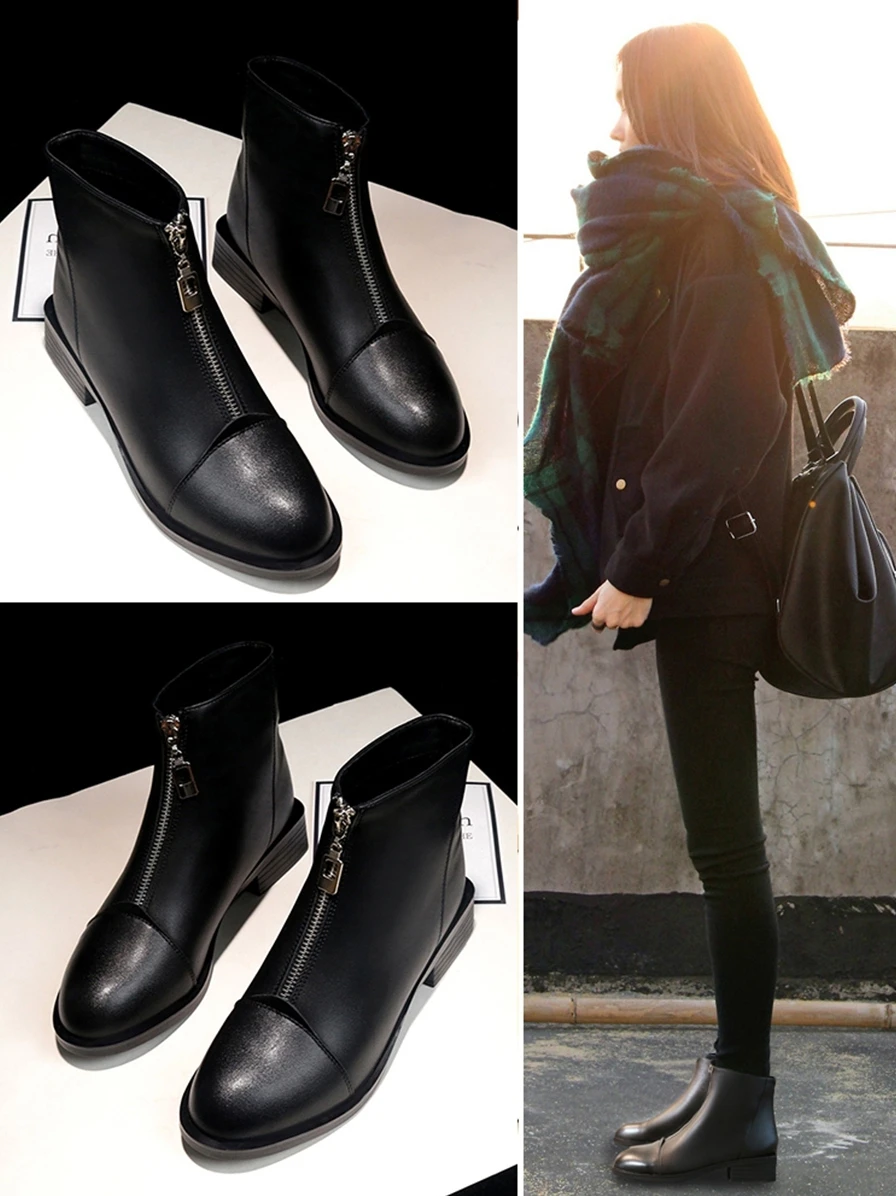 Женские ботинки Martin в британском стиле новинка 2019 весенне осенние короткие