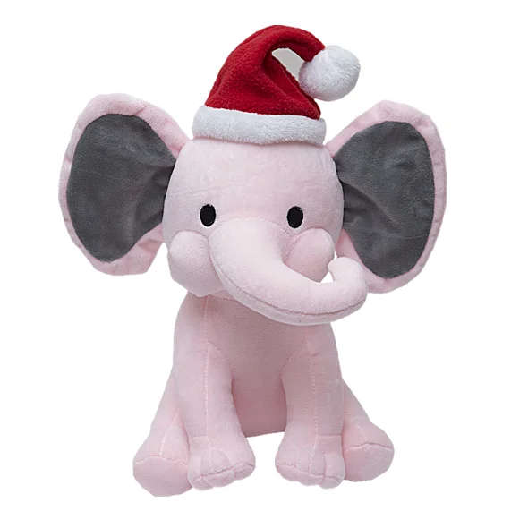 Christmas Pink Кавайный слон, плюшевая спокойная игрушка, пара плюшевых кукол, чучело, плюшевая игрушка для свадьбы, детская вечеринка, игрушки, украшения, детские подарки - Цвет: Christmas Pink
