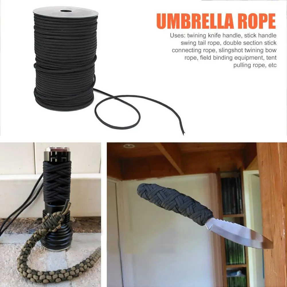 

100m 550 Survival Parachute Cord 9 Strand Rescue Lanyard Outdoor Climbing Tool Hiking Equipment Rescue Lanyard Tool