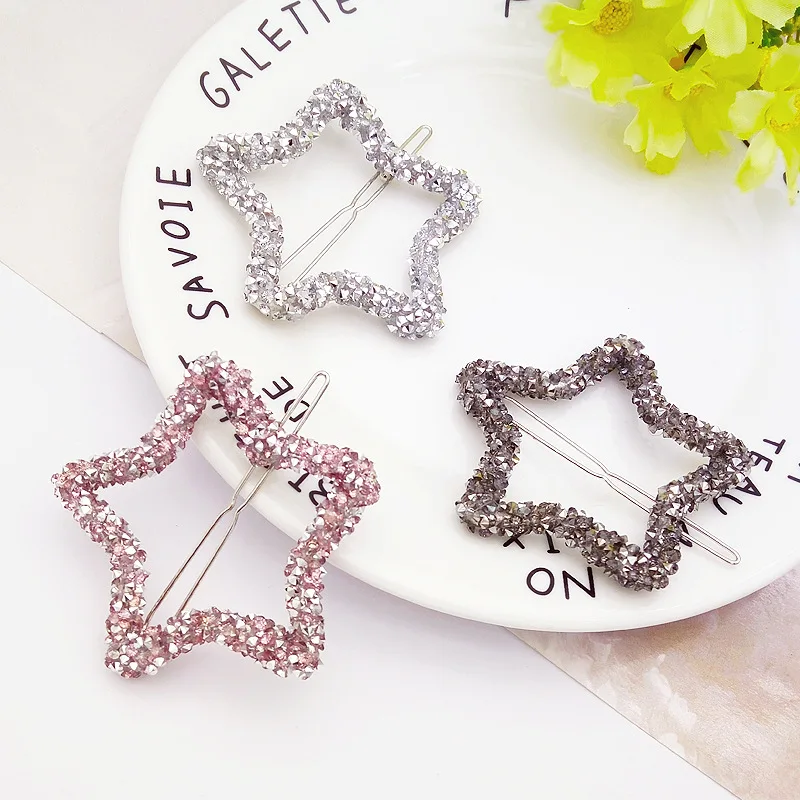 

1PC Bling Star Geometric Hairpins Headwear For Women Girls Hair Clips Pins Barrette Tools Hair Accessories