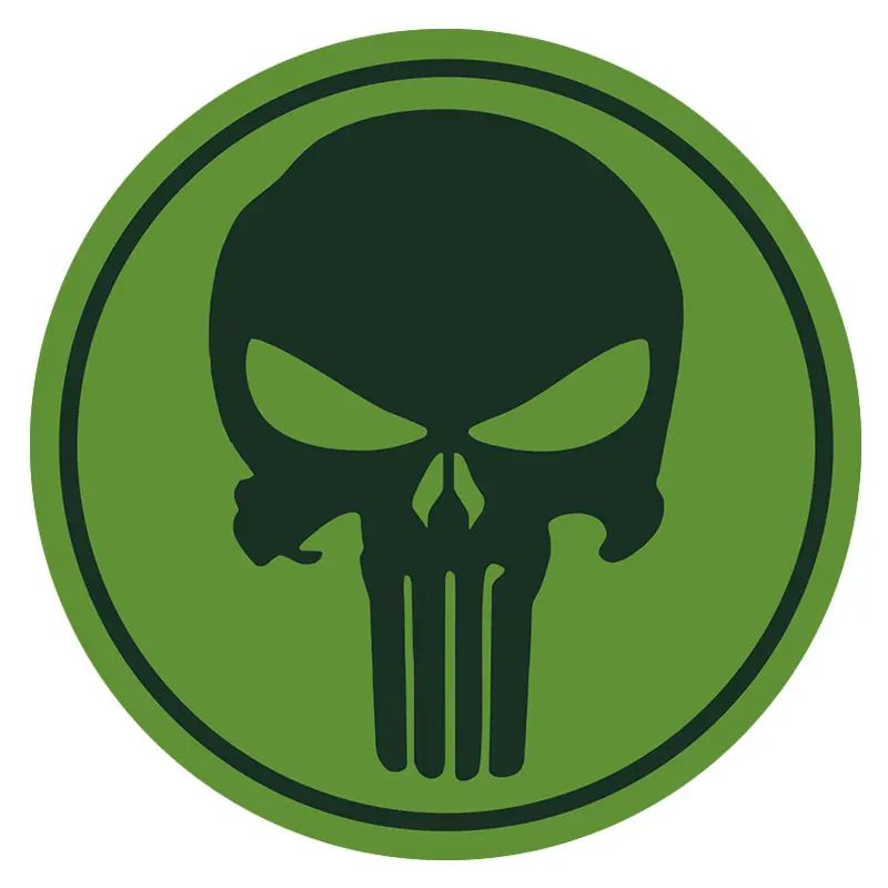 Креативная наклейка на автомобиль с черепом зеленая и коричневая Настройка