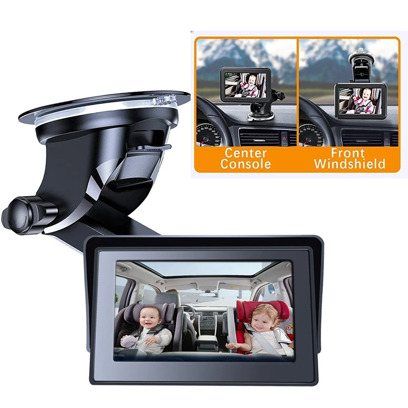 Kopen 4.3 Inch Baby Auto Spiegel Achterbank Auto Camera Met Hd Nachtzicht Functie Auto Spiegel Display Herbruikbare Sucker Beugel