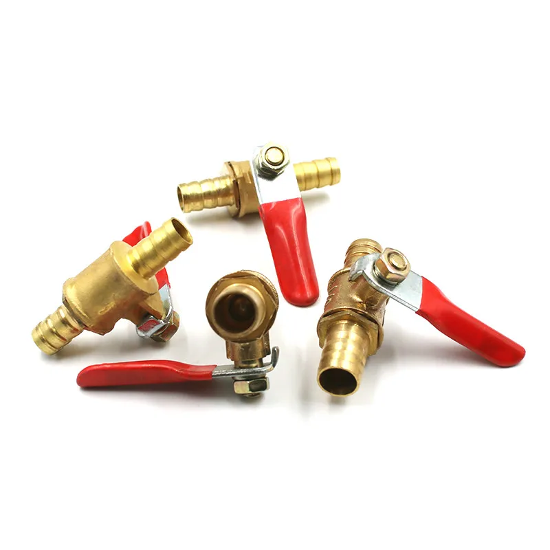 

Шаровой кран 6 мм, 8 мм, 12 мм, 4 шт., штуцер для шланга, встроенный запорный пневматический соединитель для воды, масла, воздуха, газа, топливных ...