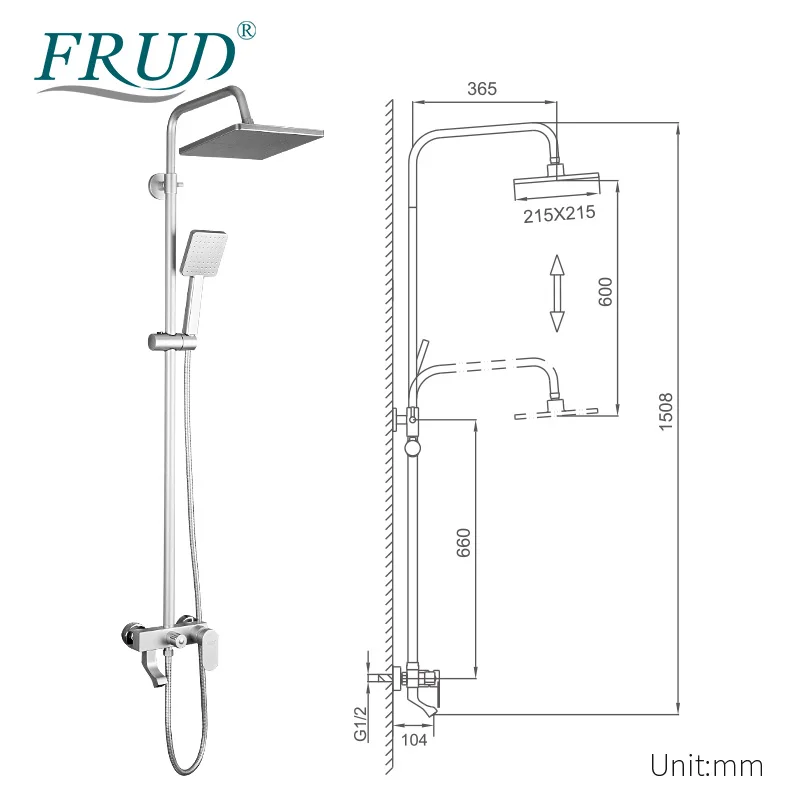 Argotech душевые гарнитуры. Душевая система r24001 6. Душевая стойка frud r24001хром. Душевая система r24001 6. Душевая система frud со смесителем, покрытие чёрное.