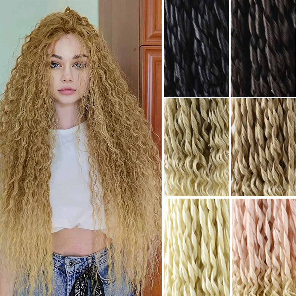 

Dansama Synthetic French Wave Crochet Braids Hair Ombre Loose Water Wave Braiding Hair Extensions For Women Afro Curls