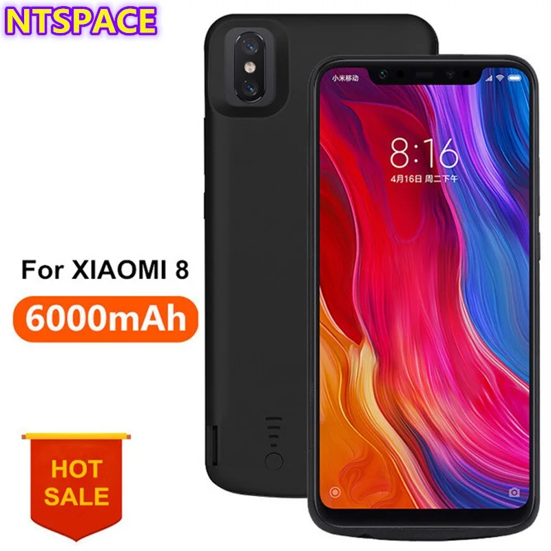 6000 мАч Расширенный телефон батарея мощность чехол для Xiaomi mi 8 зарядное устройство