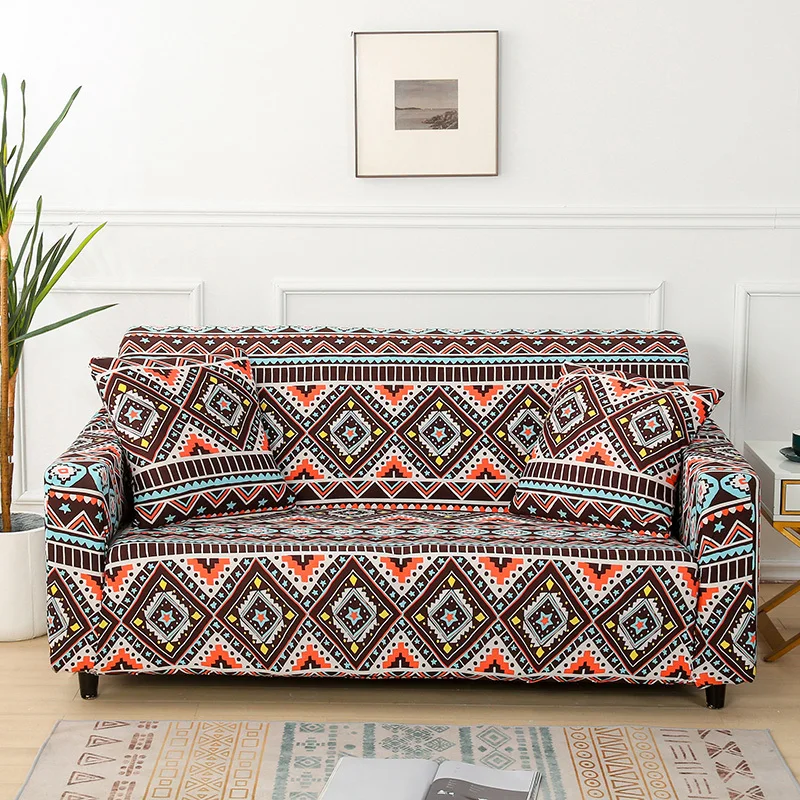 

Modern Boho Stretch Sofa Covers Protector Anti-dust Elastic L-shape Corner Couch Cover Sofa Protect Furniture for Living Room