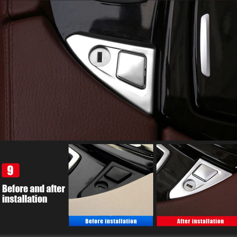 

Стайлинг автомобиля перчаточный ящик ручка декоративная кнопка переключатель крышка наклейка отделка Блестки для BMW 5 серии f10 интерьерные ...