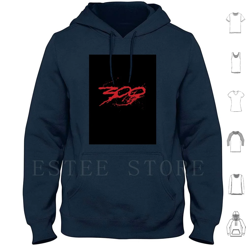 

300 Hoodies Long Sleeve 300 Helmet Blood