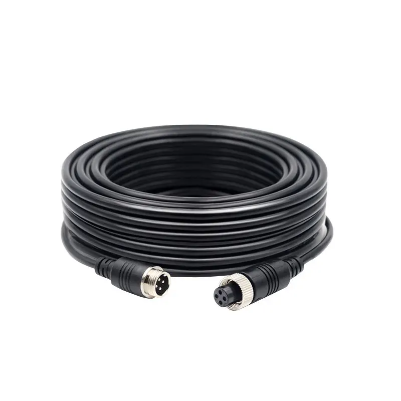 5M/15M/20M 4 PIN Aviation Connector Cable Waterproof Extension Video and Audio for Vehicle CCTV Camera Car Monitor - купить по