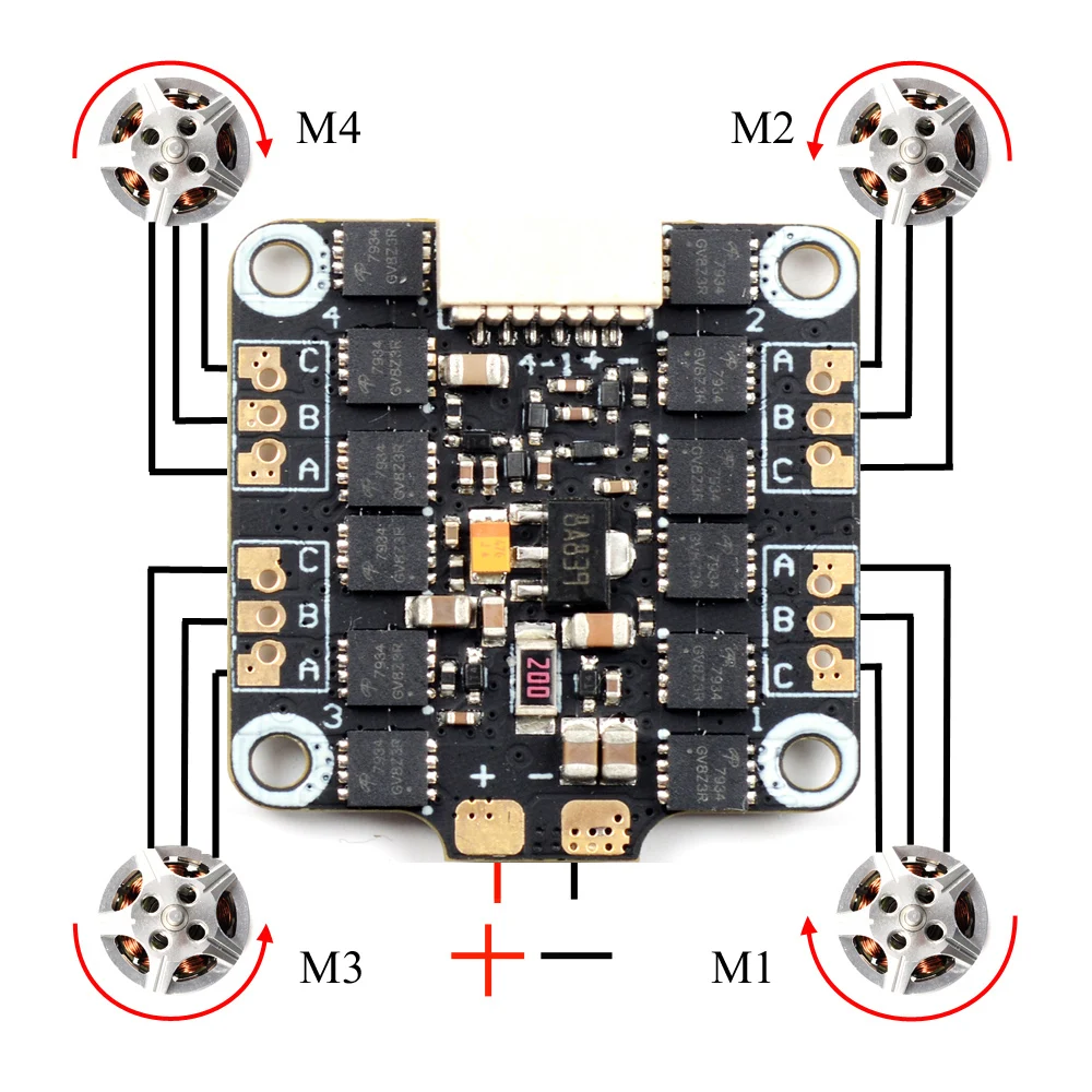TalonX 15A 4 в 1 2-4S BLHeli_S/Dshot 600 ESC электронный регулятор скорости для RC гоночного дрона квадрокоптера аксессуары